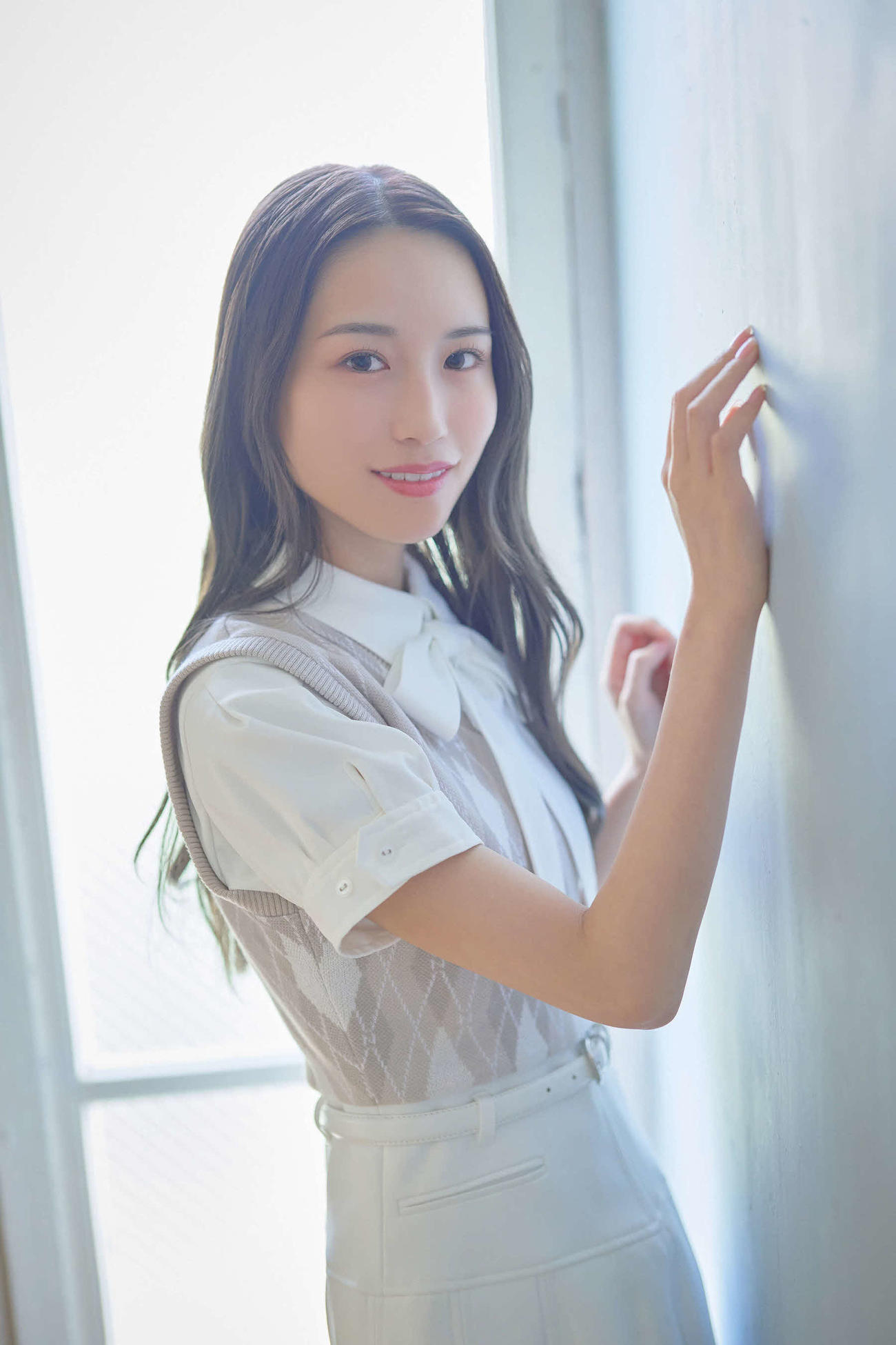 インタビューに応じた乃木坂46の掛橋沙耶香（撮影・鈴木健太氏）
