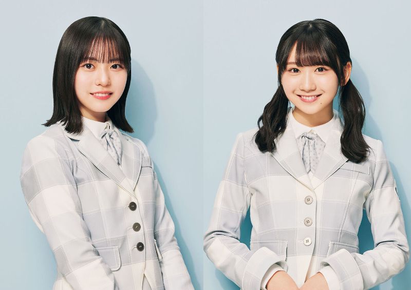 日向坂46正源司陽子（左）と藤嶌果歩