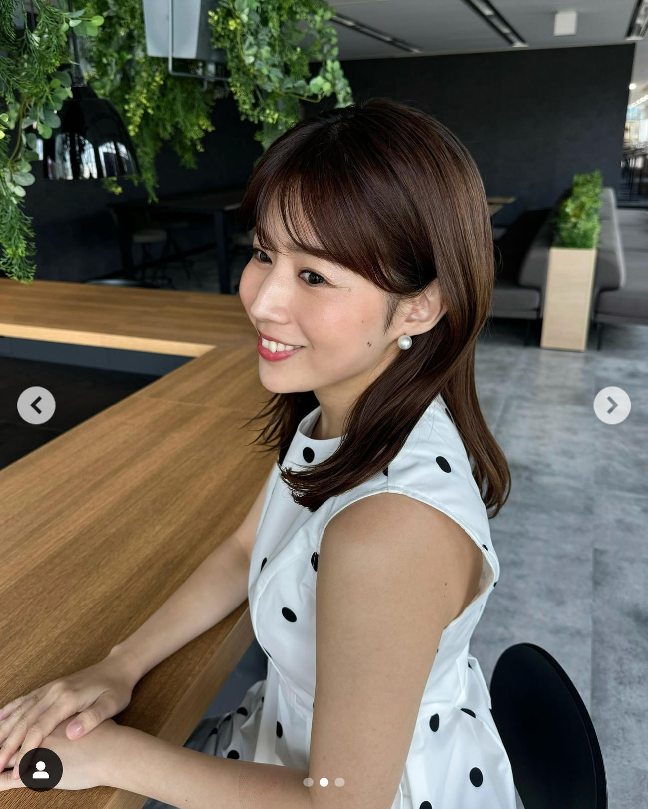 テレ朝田中萌アナのインスタグラムから