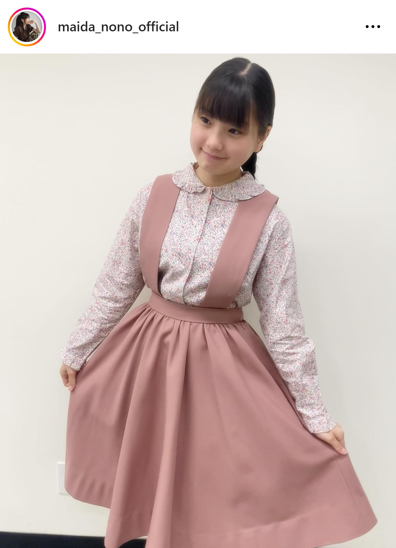 毎田暖乃のインスタグラムから