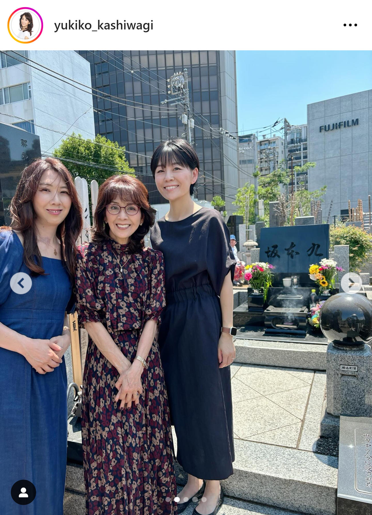 柏木由紀子のインスタグラムから