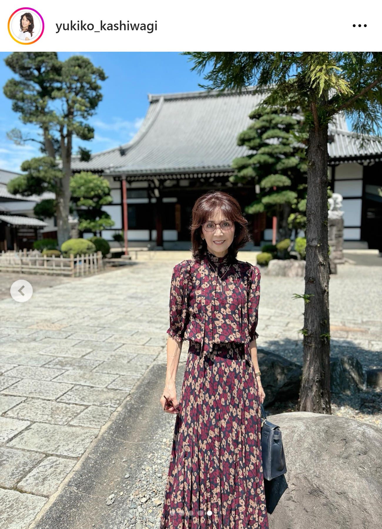 柏木由紀子のインスタグラムから