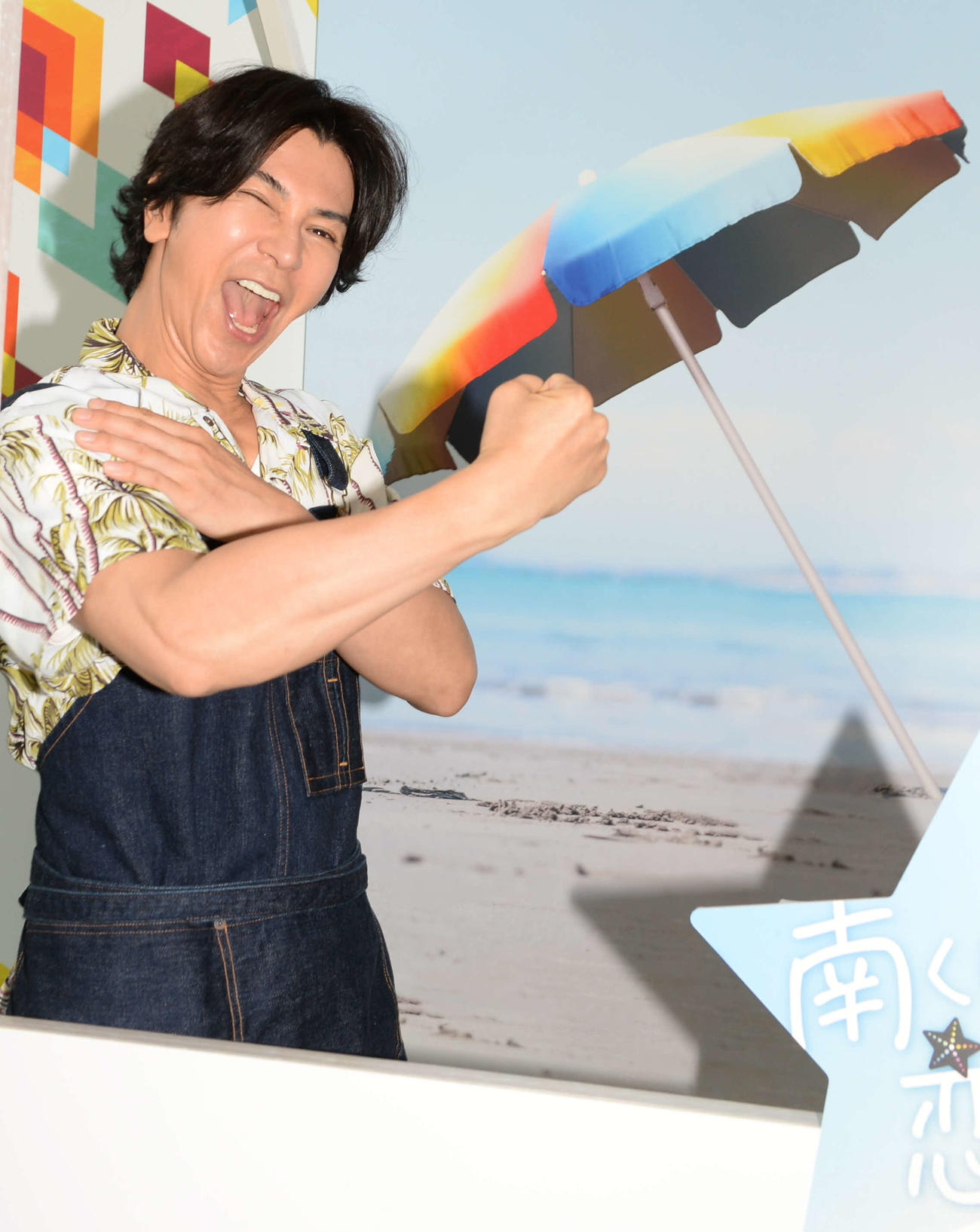 テレビ朝日の「サマステスペシャルコラボカフェ」で、一日店長になった武田真治