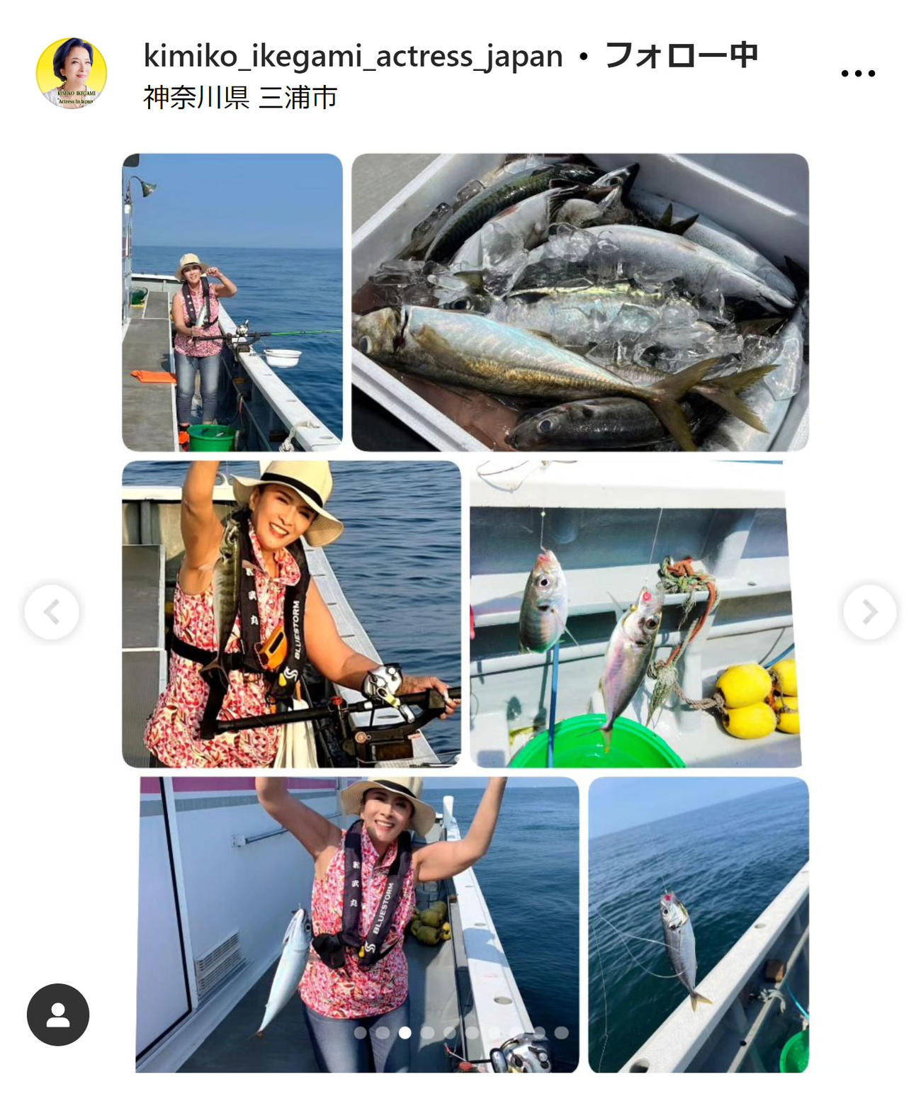 池上季実子のインスタグラムから