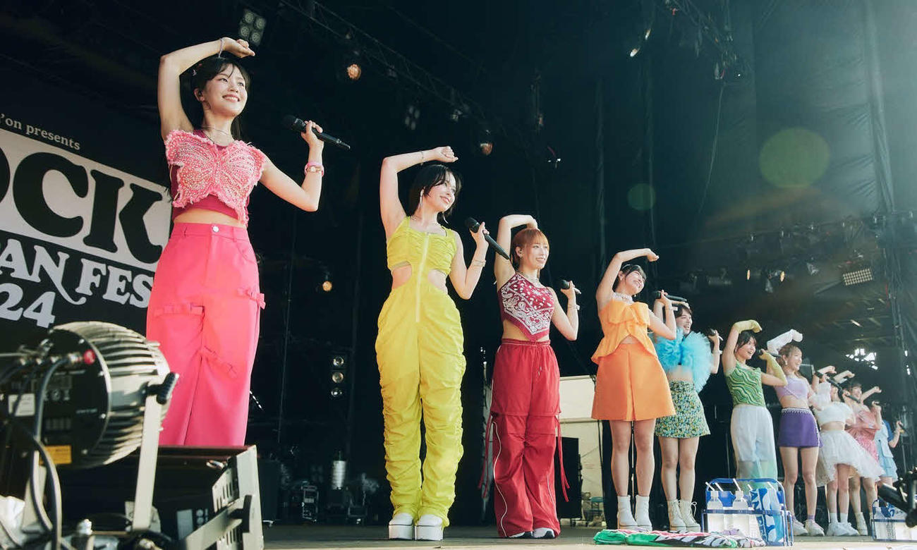 「ROCK IN JAPAN FESTIVAL 2024」に出演したアンジュルム（（C）ROCK IN JAPAN FESTIVAL2024）