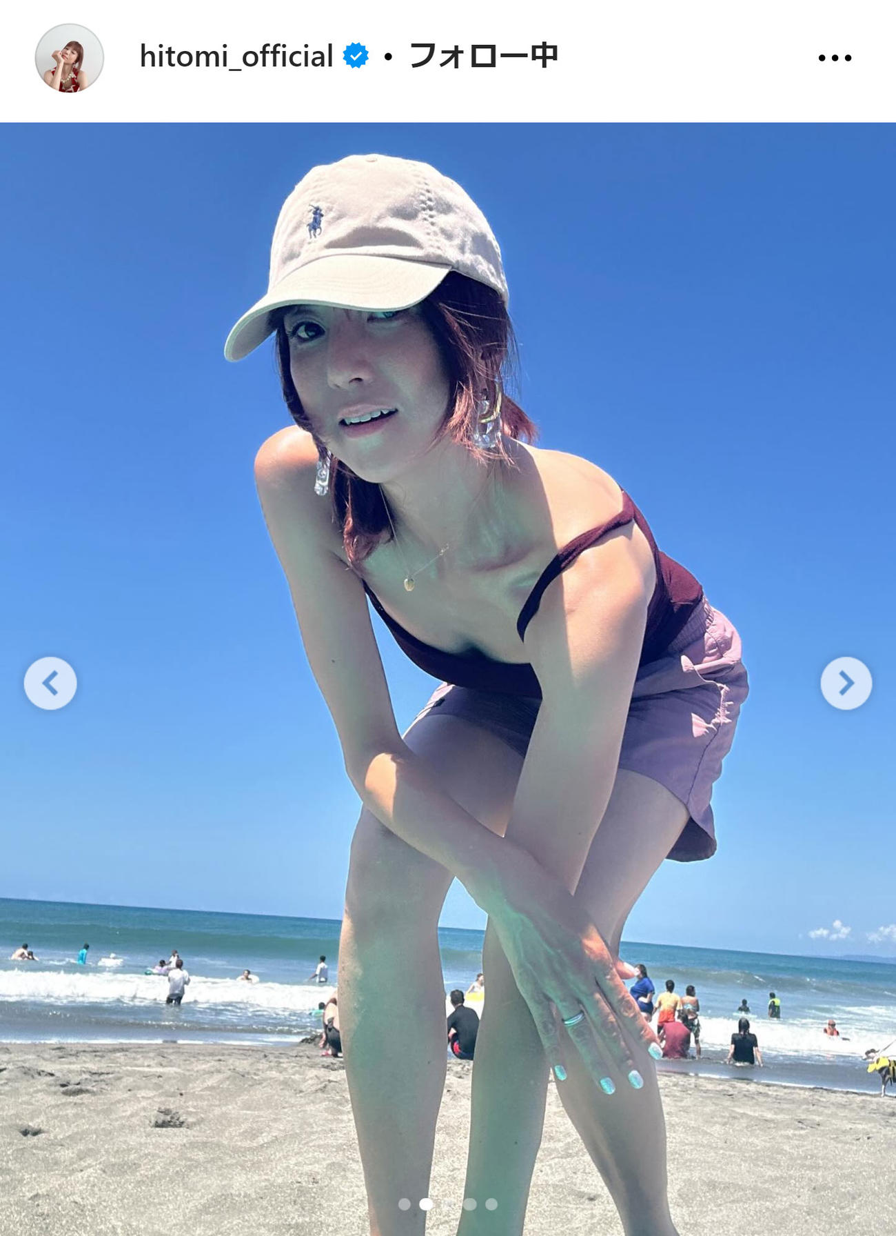 hitomiのインスタグラムから