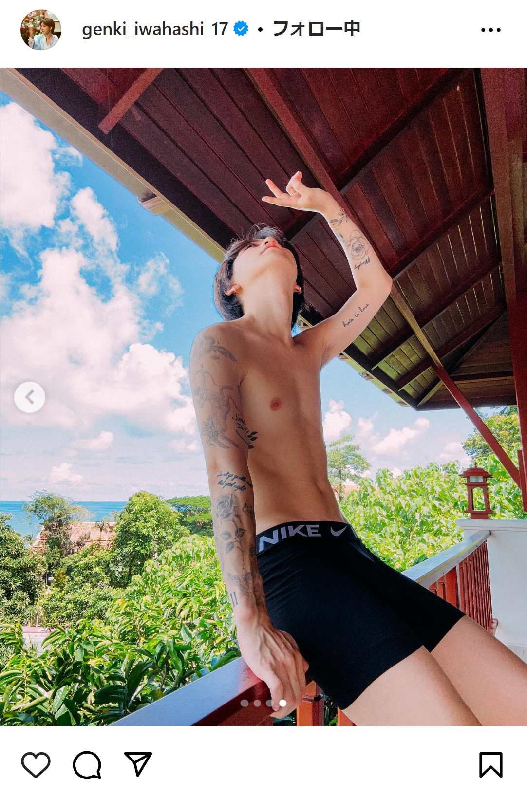岩橋玄樹のインスタグラムから