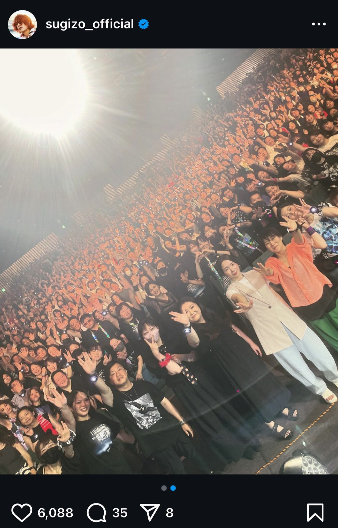 SUGIZOのインスタグラムから