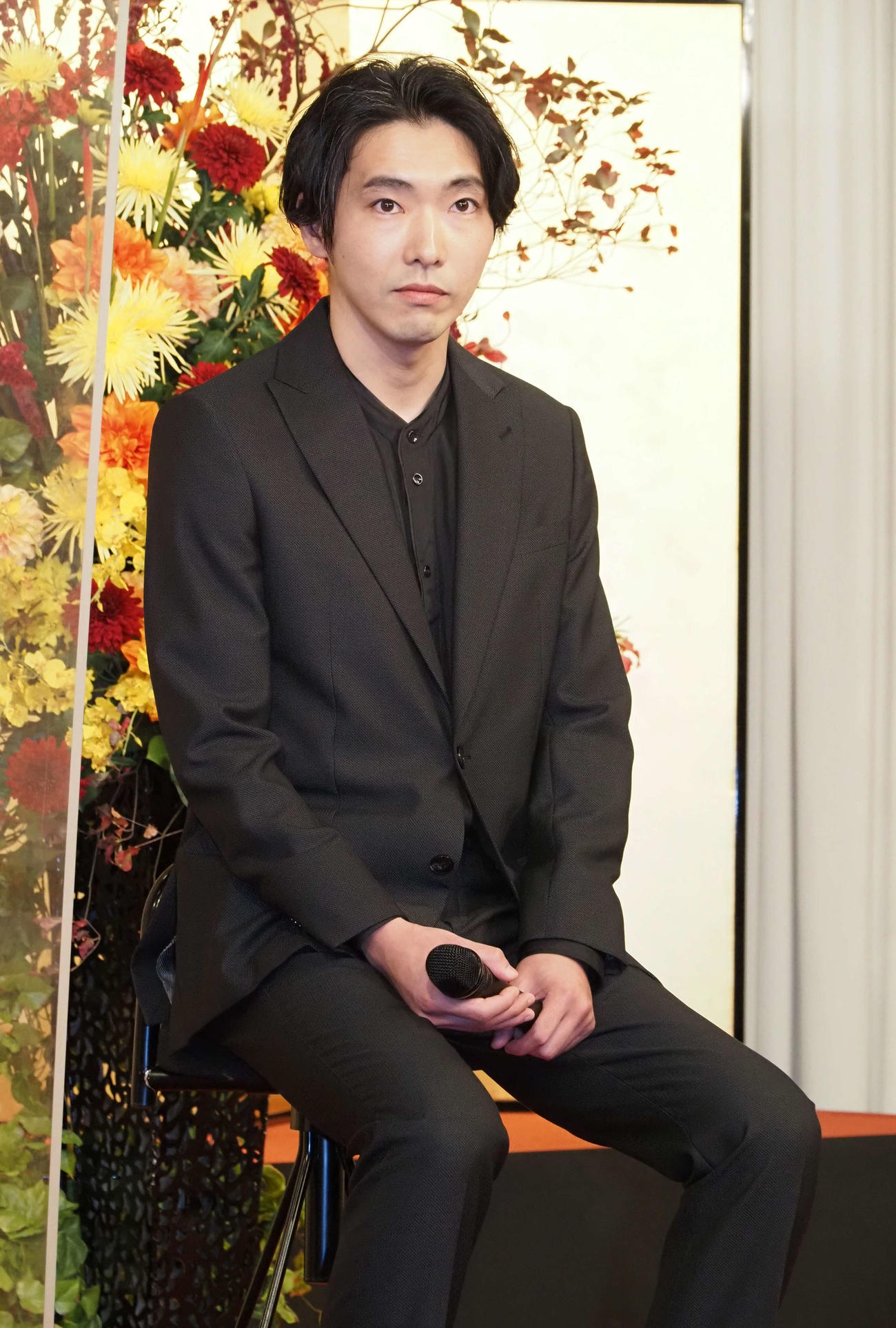 24年大河ドラマ「光る君へ」の会見に出席した柄本佑（撮影・遠藤尚子）