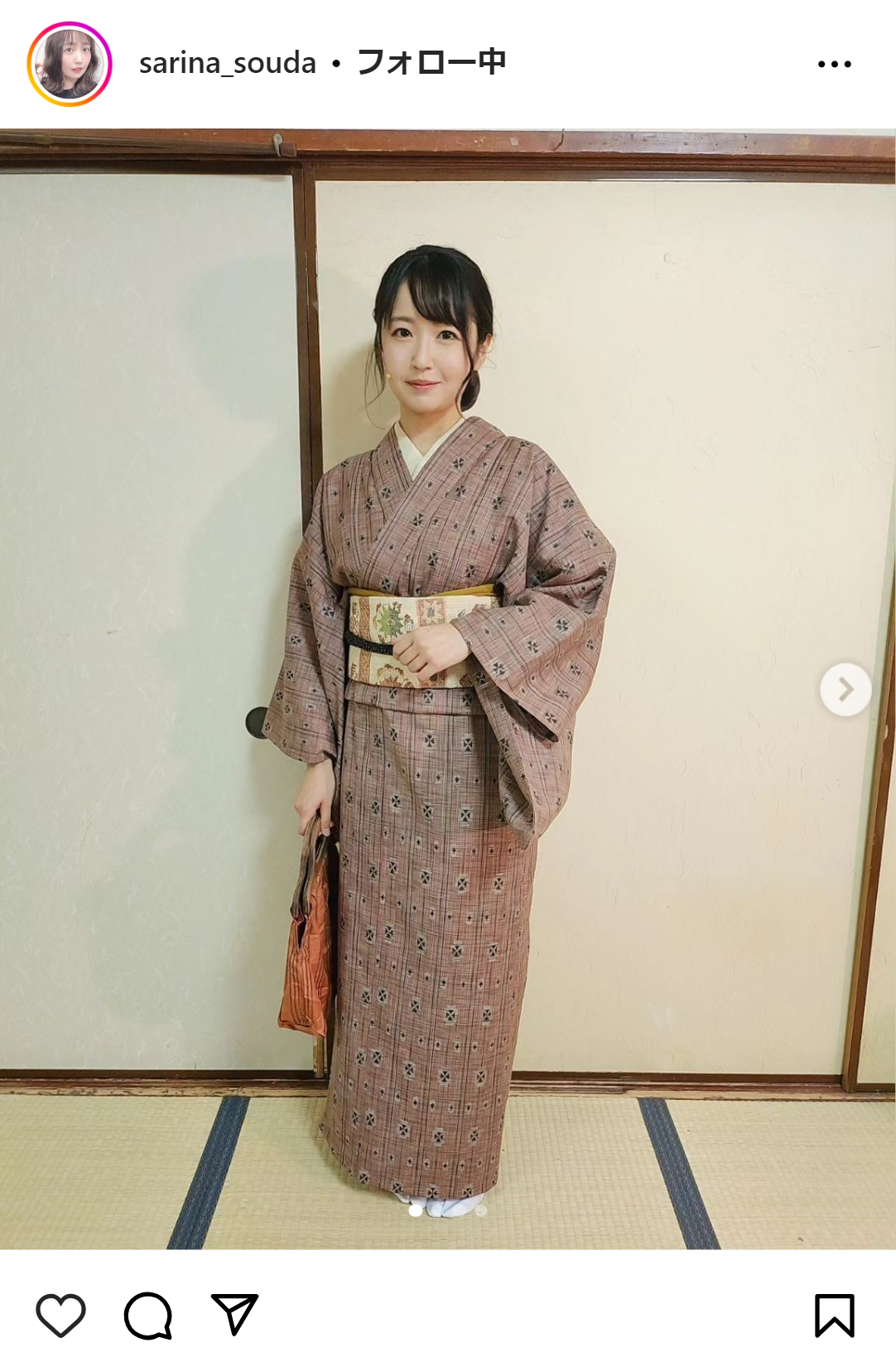 惣田紗莉渚のインスタグラムから