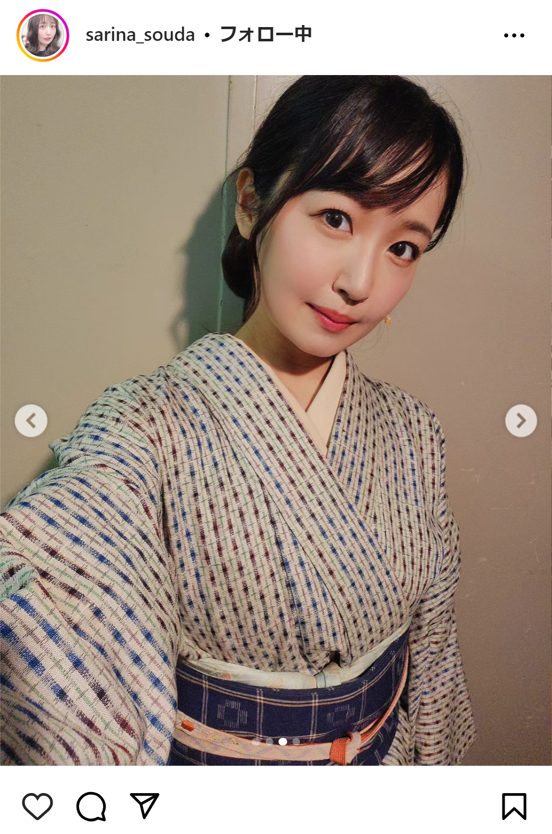 惣田紗莉渚のインスタグラムから