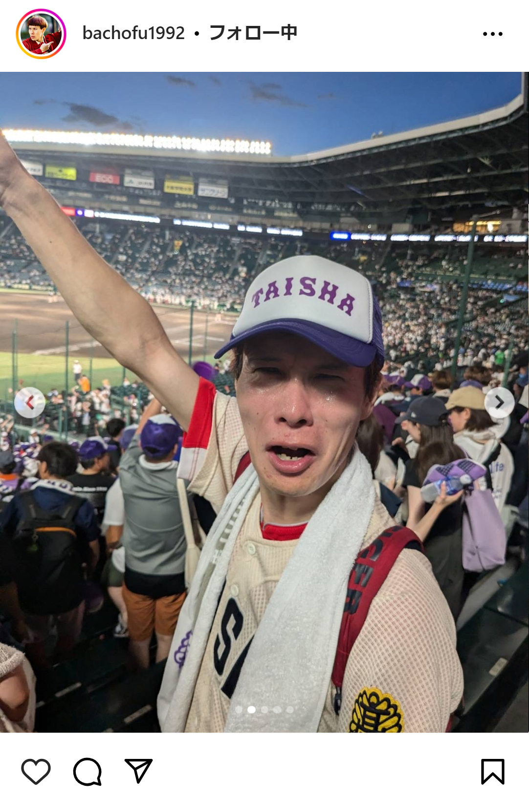 バチョフのインスタグラムから