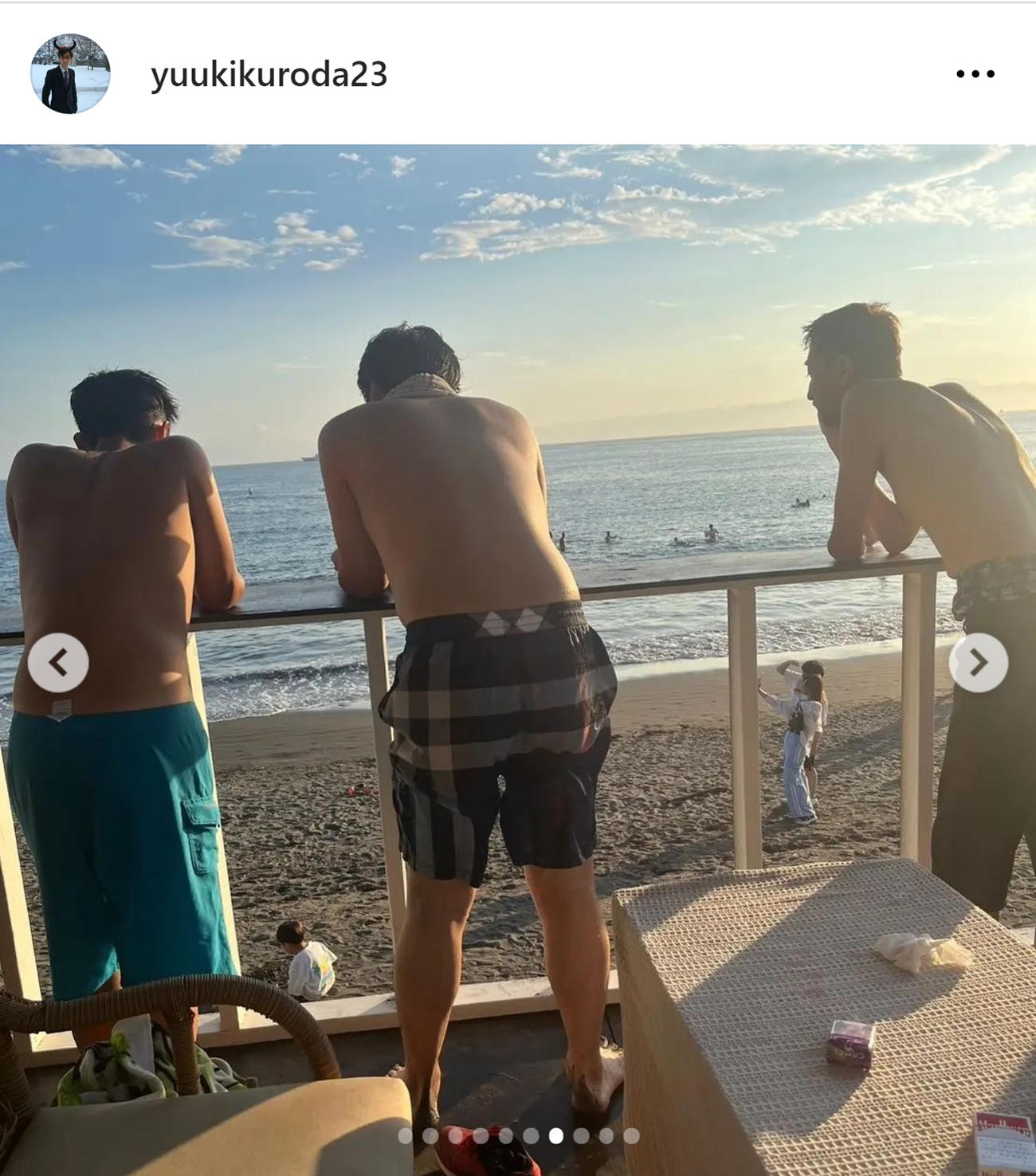 黒田勇樹のインスタグラムから