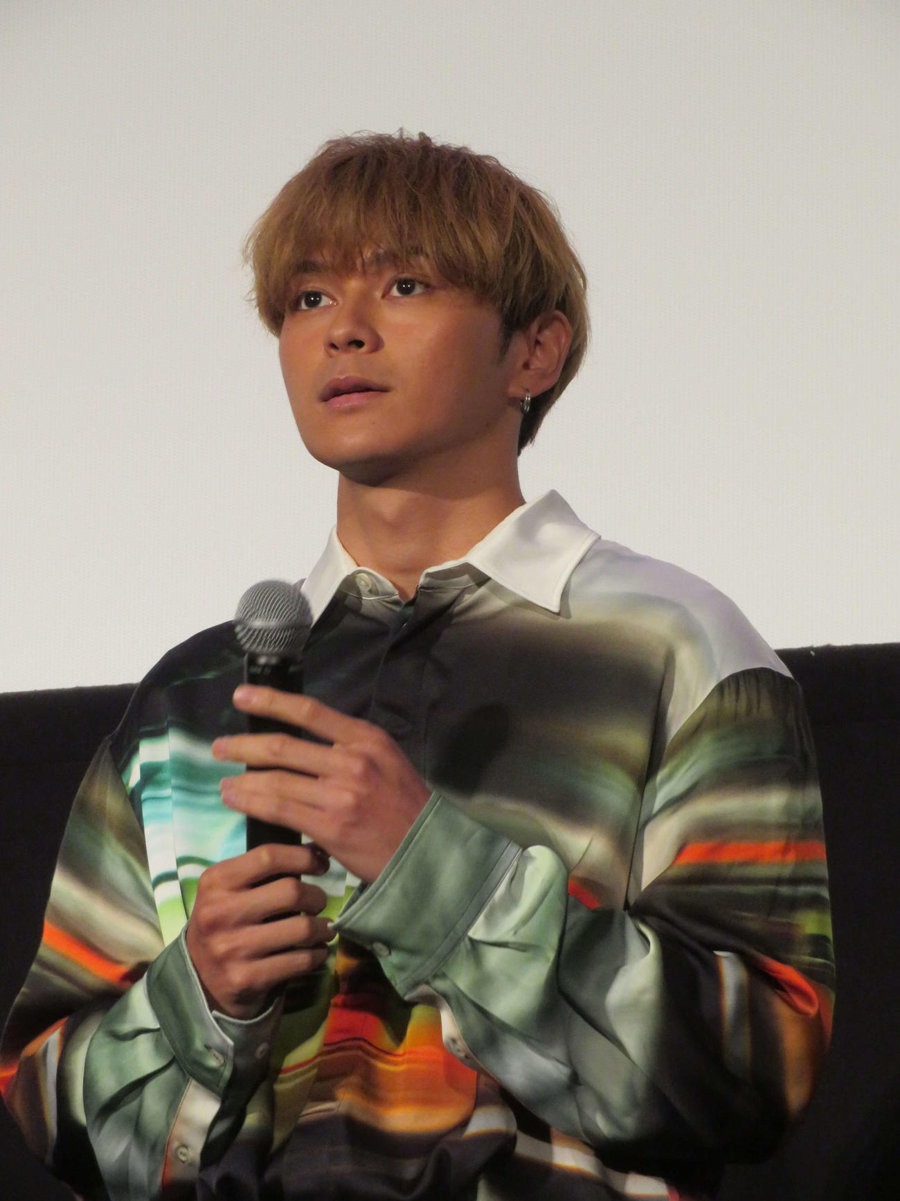映画「ブルーピリオド」公開記念舞台あいさつに登壇した眞栄田郷敦（撮影・村上幸将）