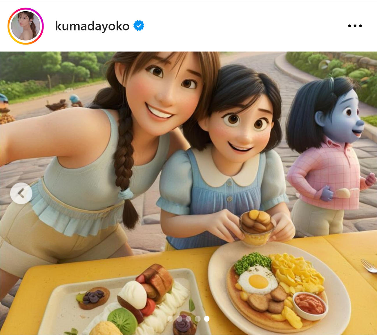 熊田曜子のインスタグラムから