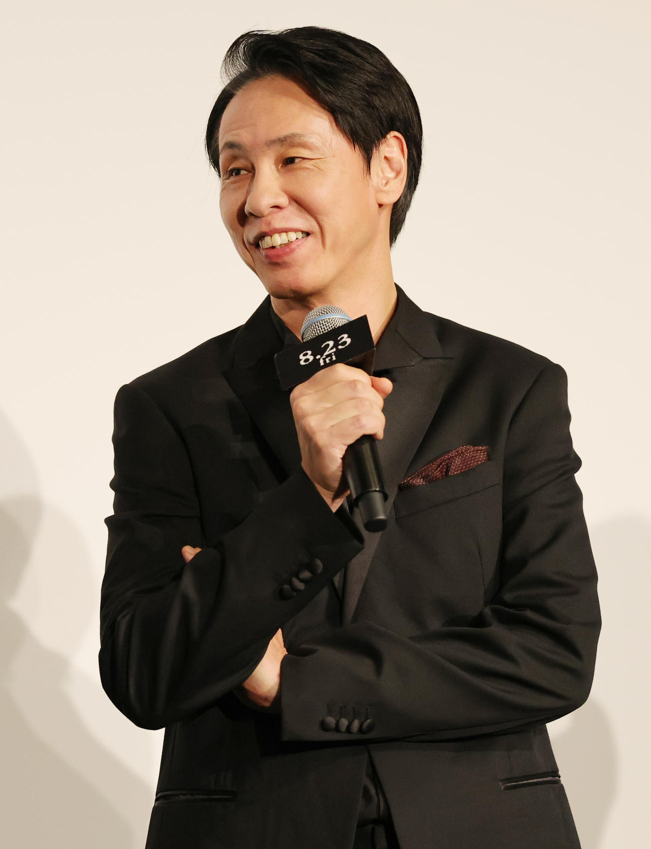 映画「ラストマイル」の完成披露舞台あいさつに登場した大倉孝二（撮影・野上伸悟）