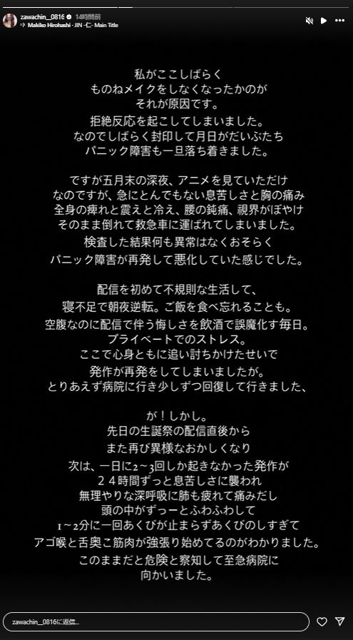 ざわちんのインスタグラムから