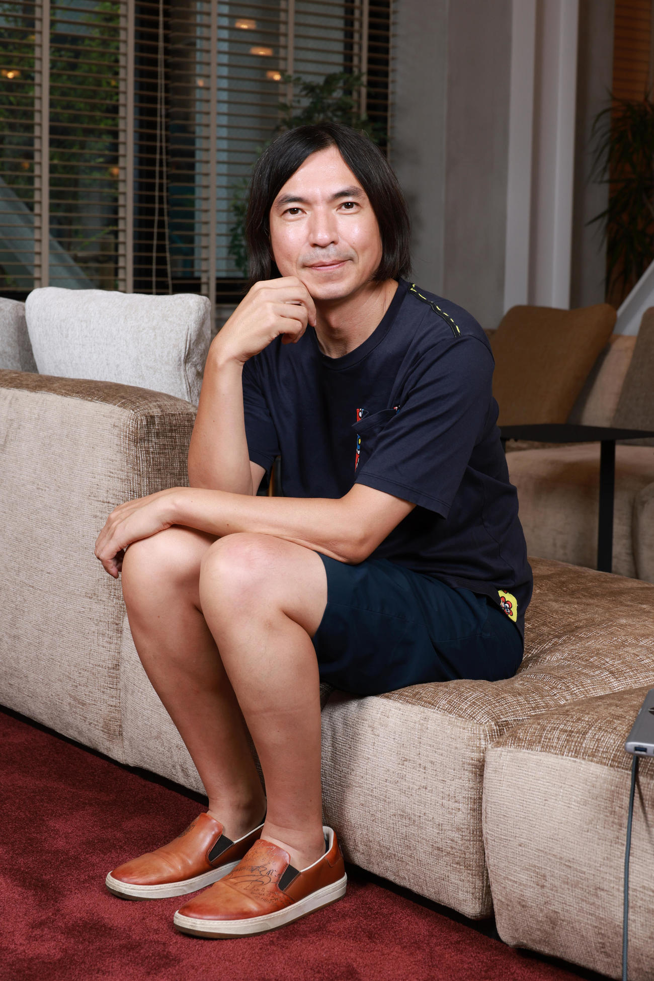 芸能生活をふり返るとともに今後の抱負を語るふかわりょう（撮影・中島郁夫）