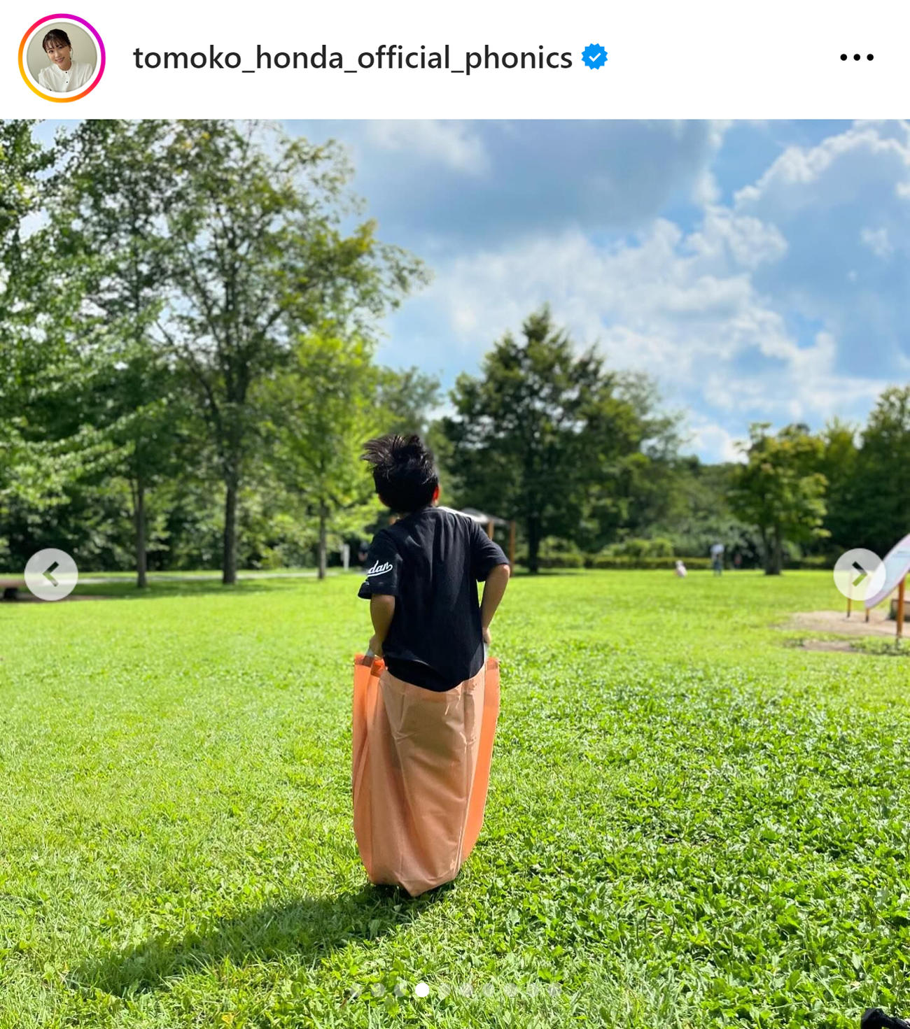 本田朋子のインスタグラムから
