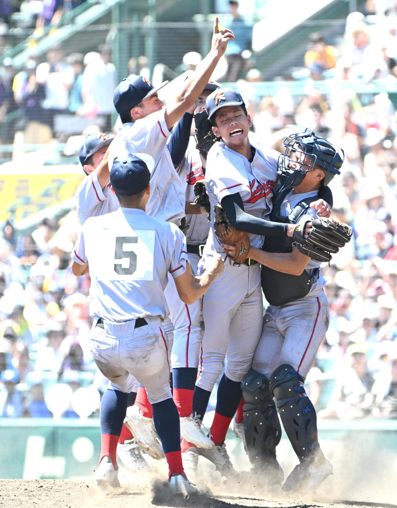 京都国際対関東第一　初優勝を果たした京都国際ナイン（撮影・石井愛子）