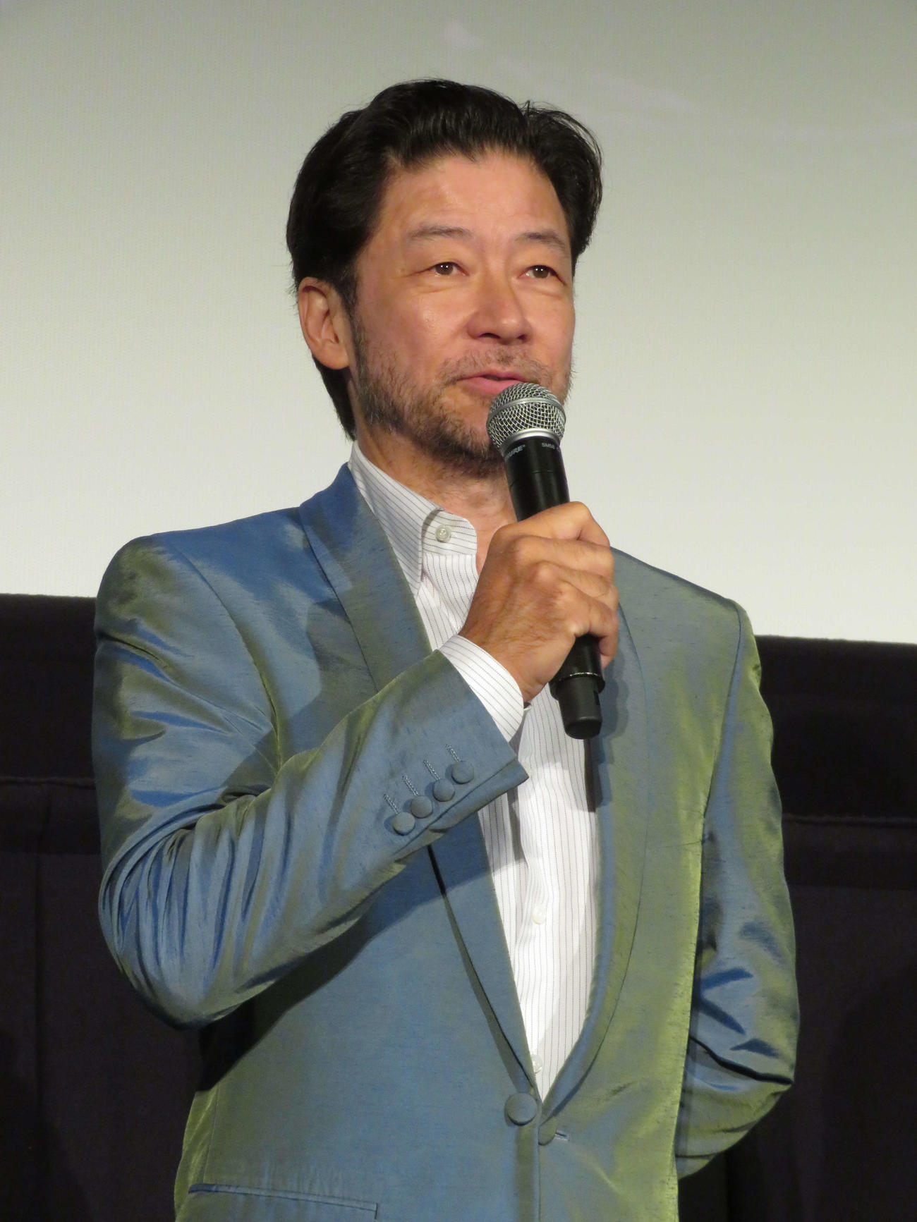 映画「箱男」公開記念舞台さいさつに登壇した浅野忠信（撮影・村上幸将）