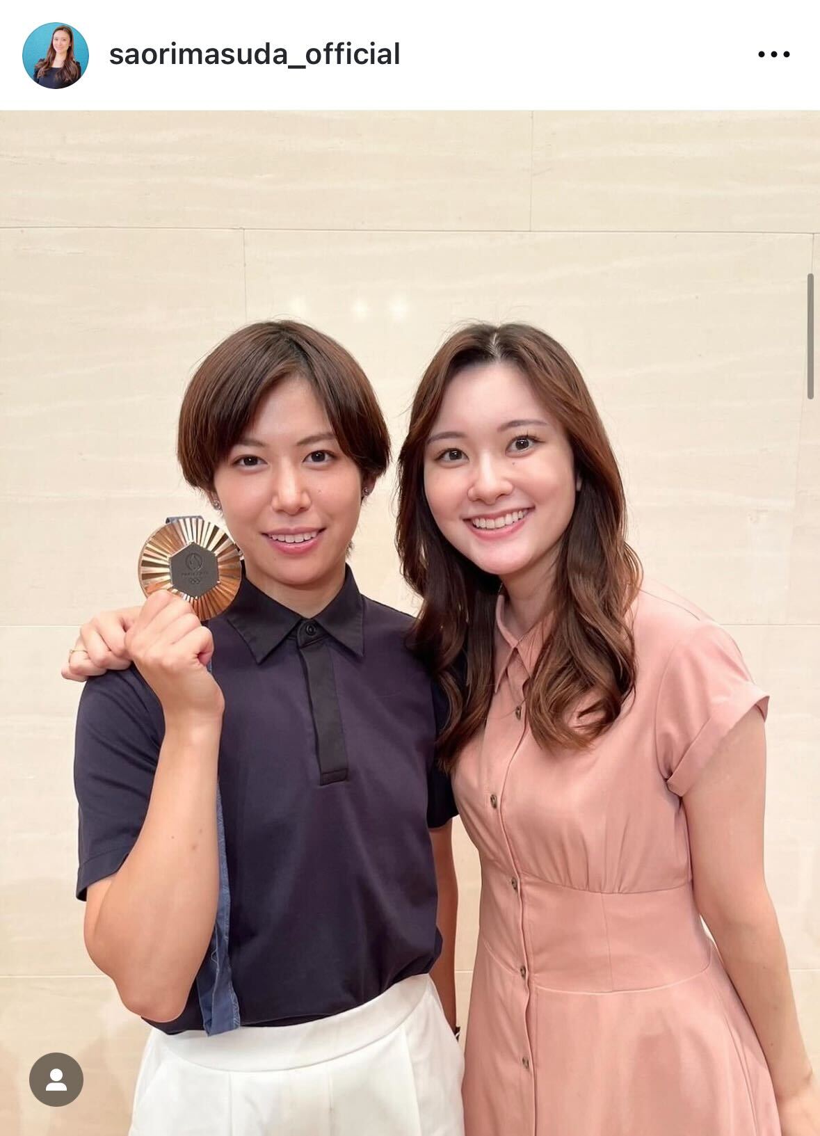 増田紗織アナのインスタグラムから