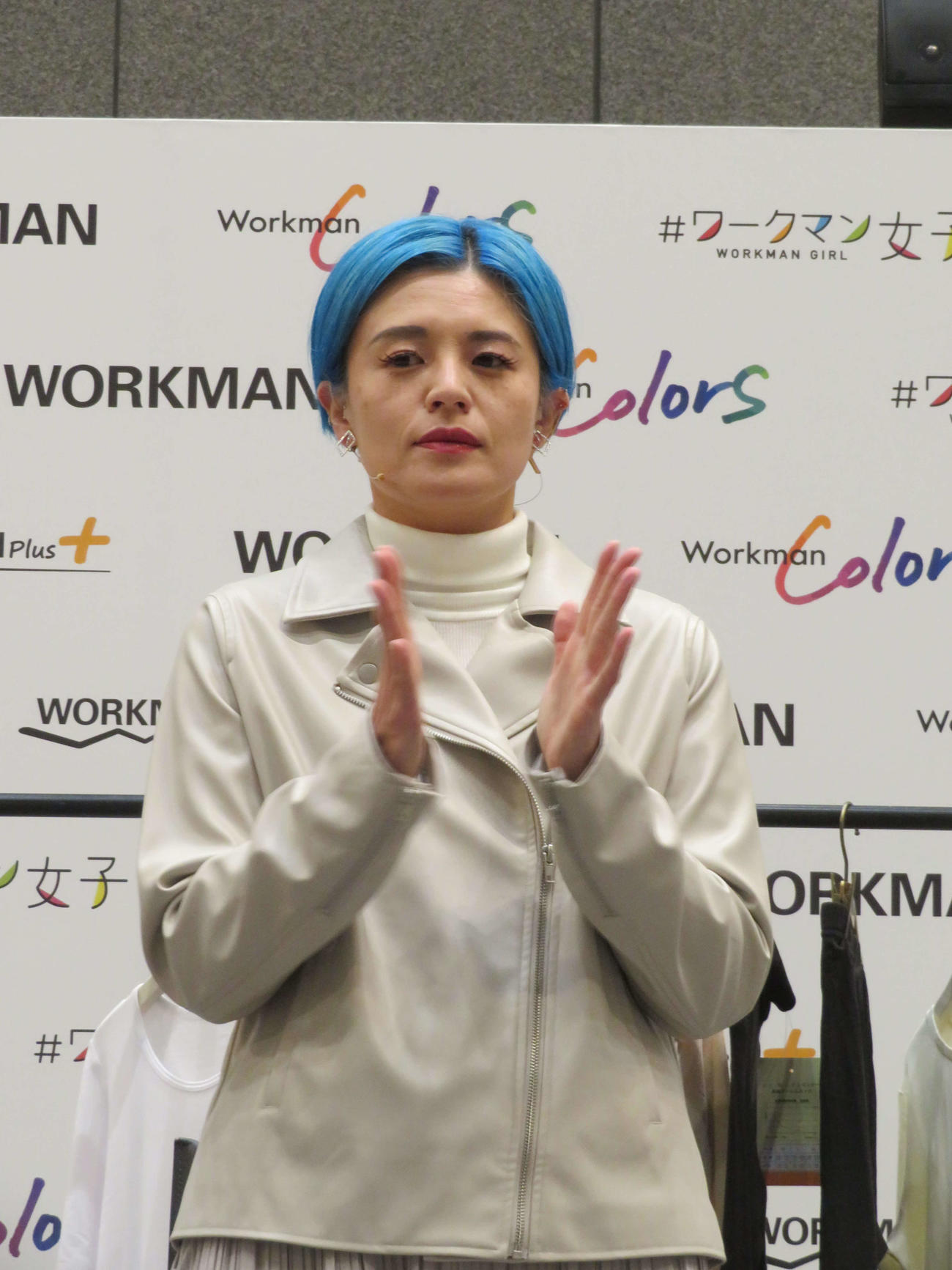 ワークマン2024年秋冬新商品発表会「機能の格付け、始まる。」でトークイベントを開いたセイショーコ（撮影・村上幸将）