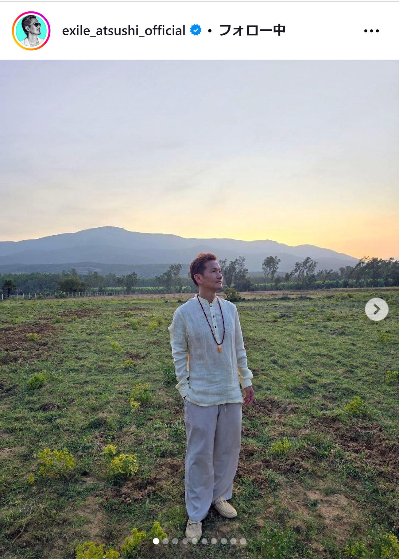 EXILE ATSUSHIのインスタグラムから