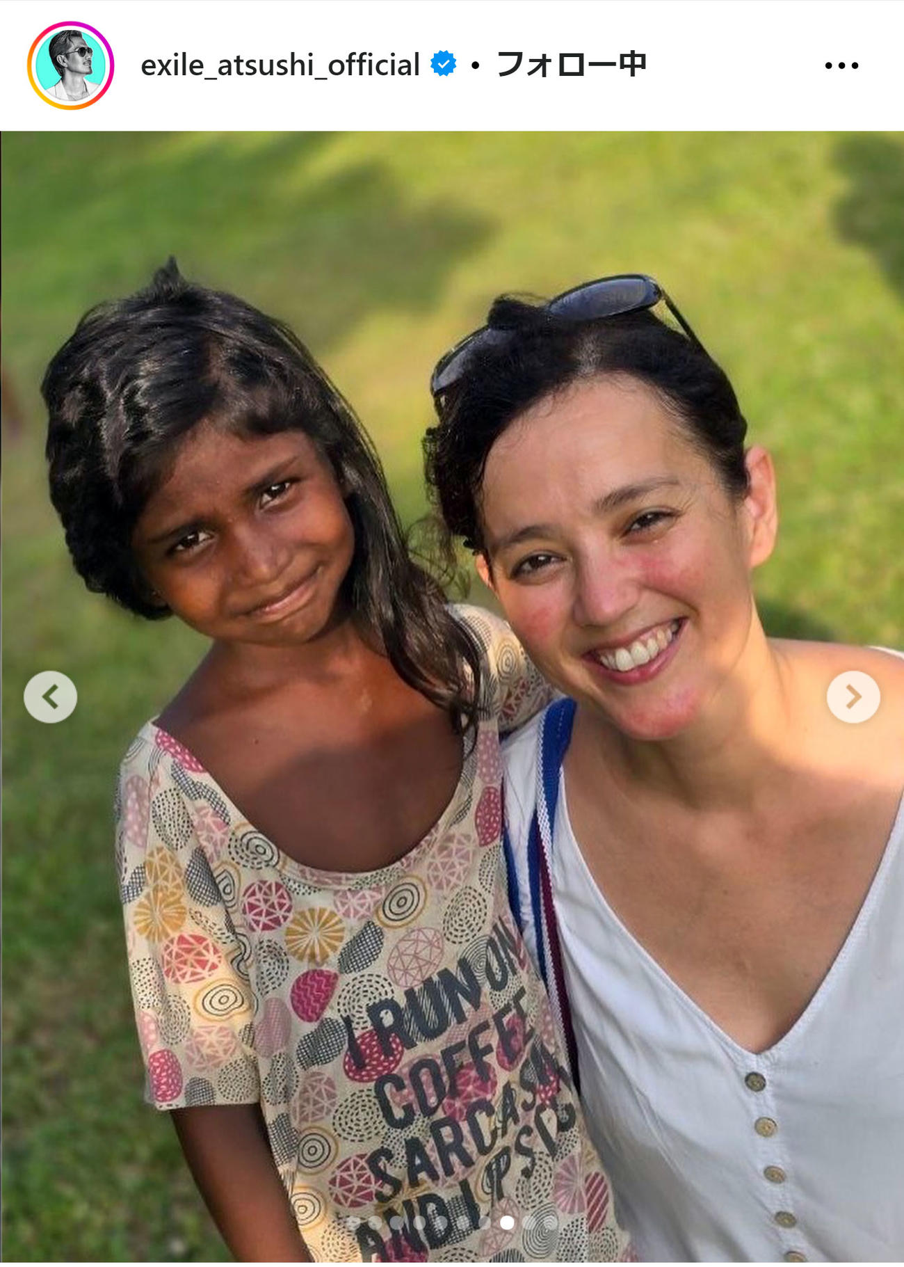 EXILE ATSUSHIのインスタグラムから