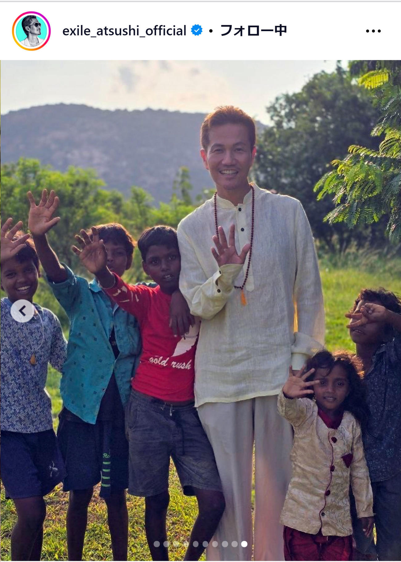 EXILE ATSUSHIのインスタグラムから