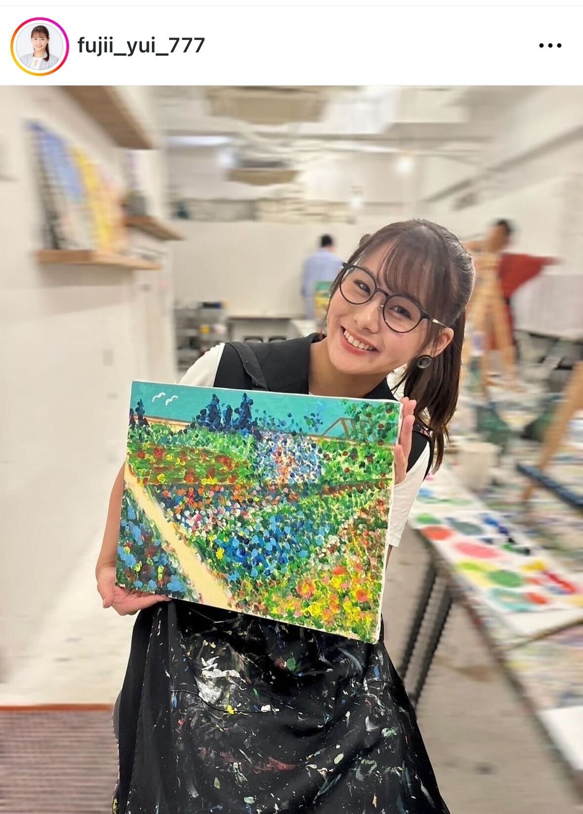 藤井由依アナのインスタグラムから