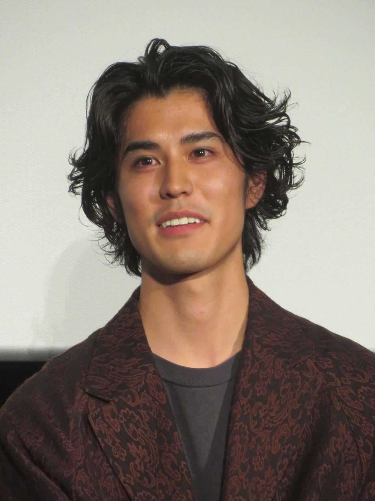 映画「シサム」完成披露舞台あいさつに出席した寛一郎