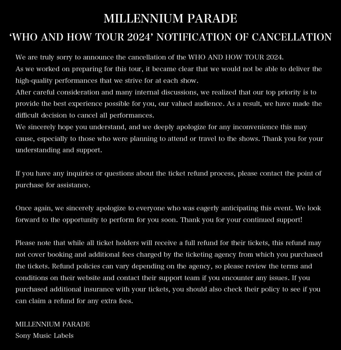 MILLENNIUM PARADEのXから