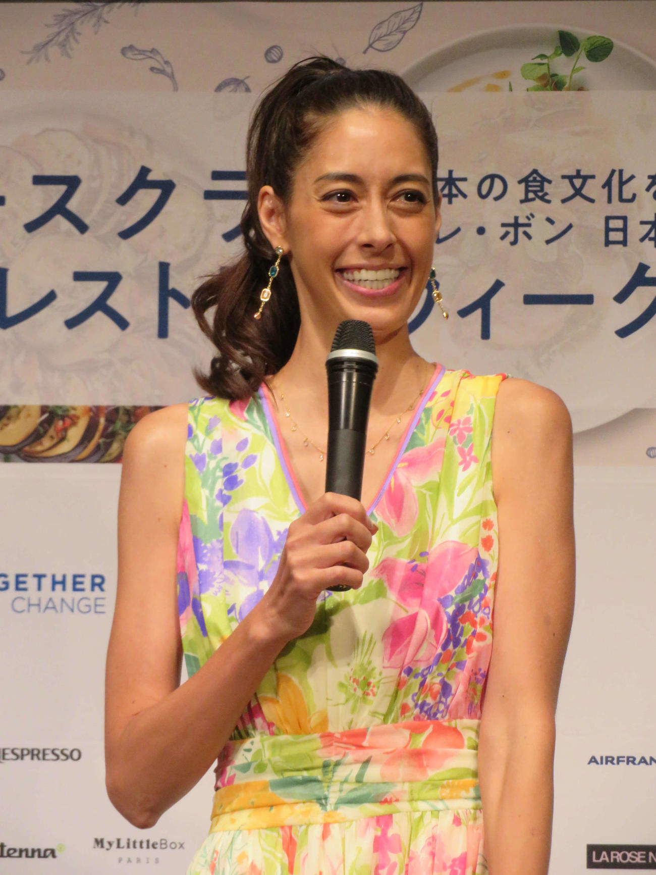 「ダイナースクラブ　フランス　レストランウィーク2024」プレス発表会で笑みを浮かべる森泉（撮影・村上幸将）