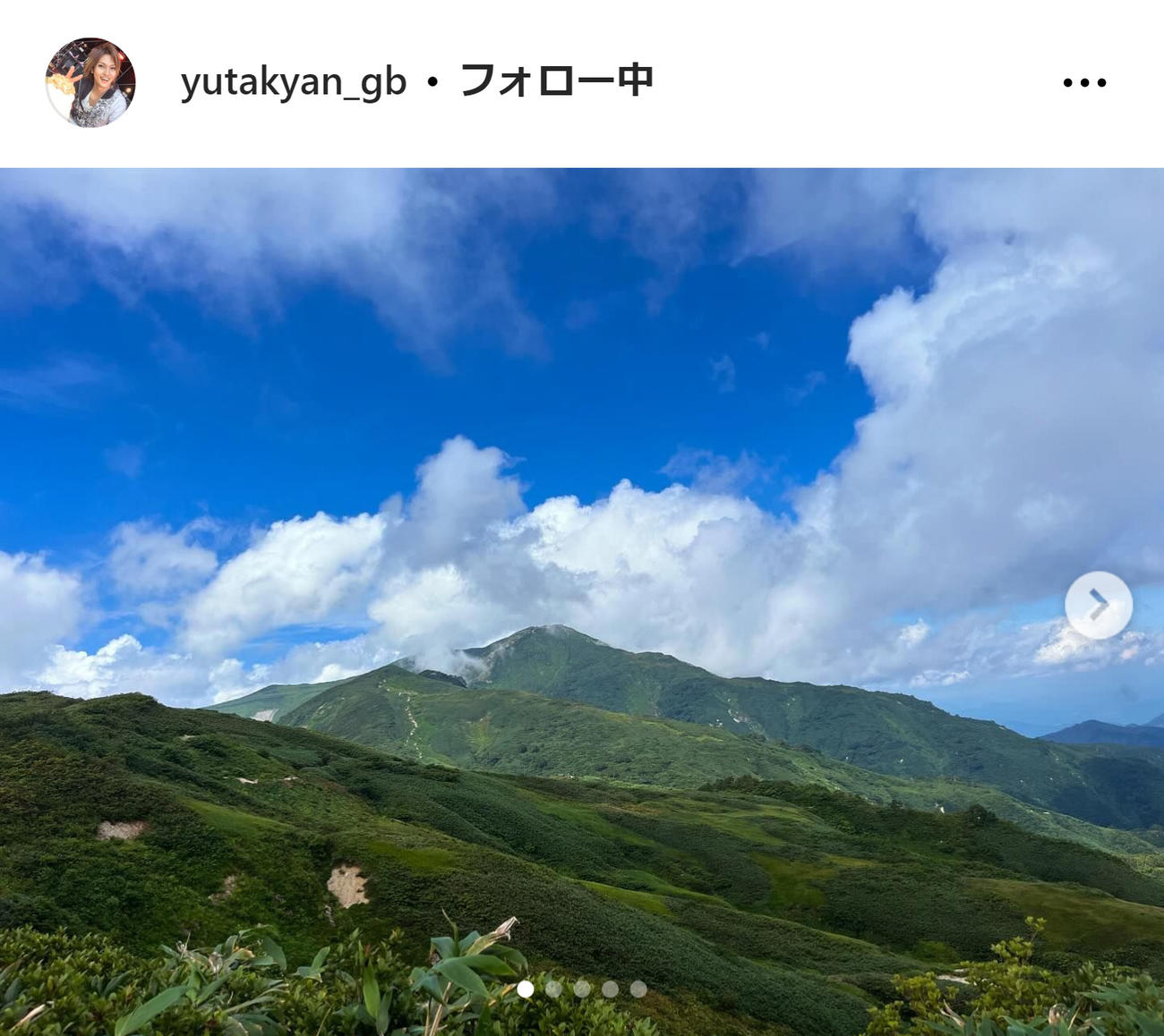 喜矢武豊のインスタグラムから