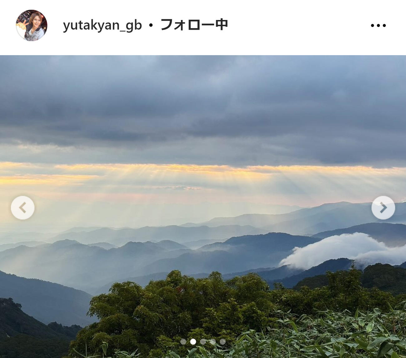 喜矢武豊のインスタグラムから