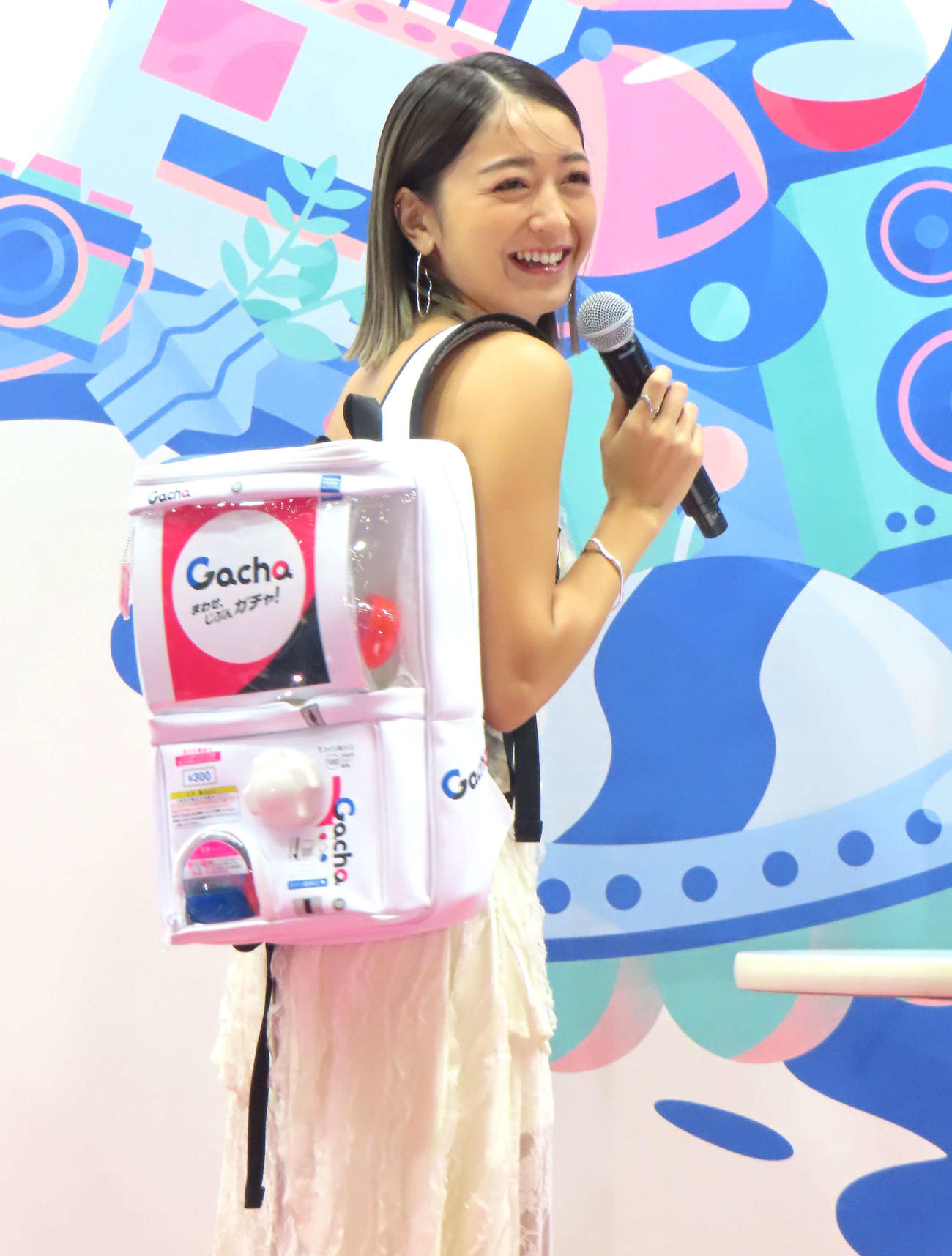 ガチャ日本上陸60周年プロジェクト発表会に登壇した池田美優