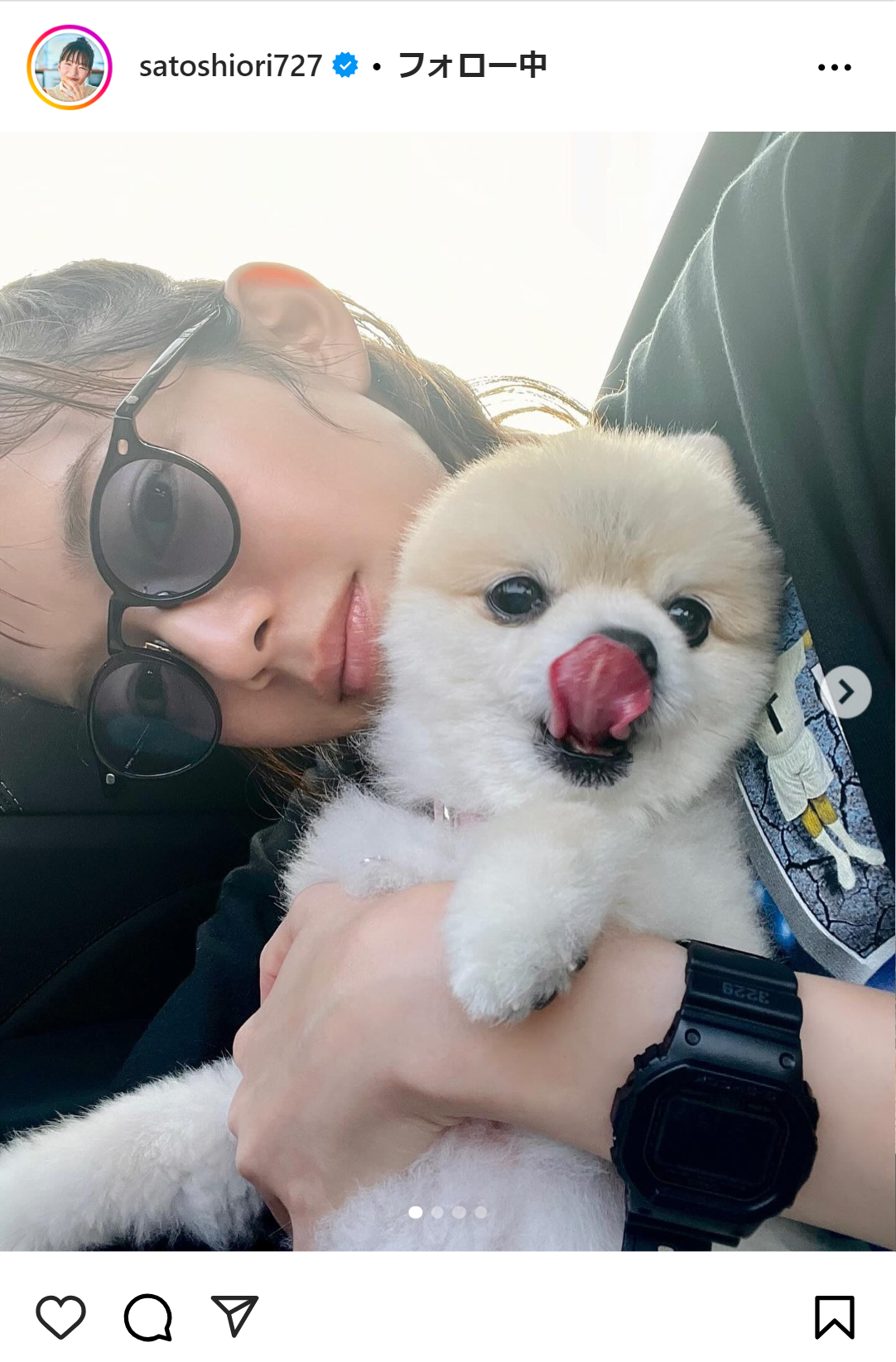佐藤栞里のインスタグラムから