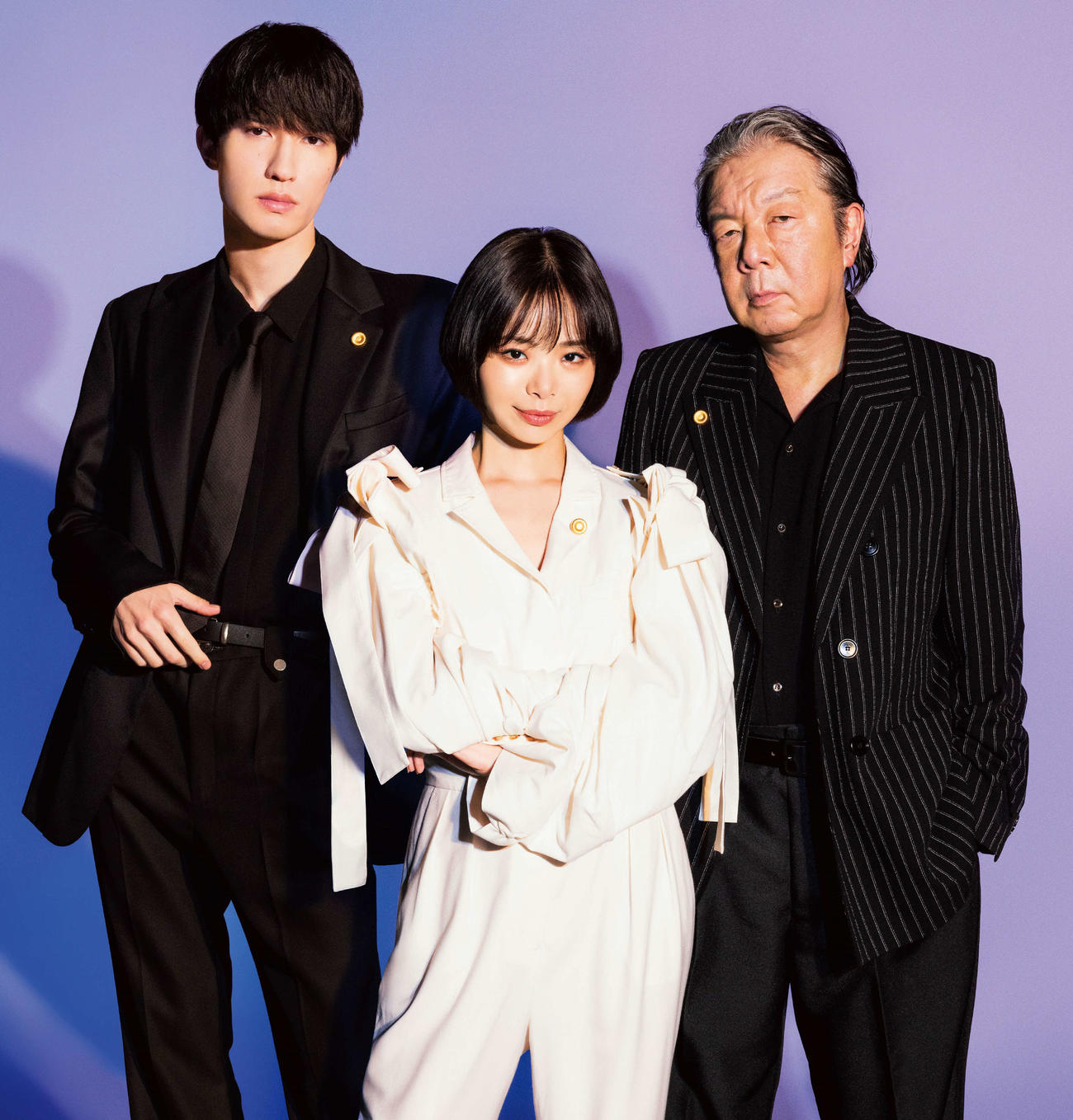 カンテレ・フジテレビ系「モンスター」に出演する左からSixTONESジェシー、趣里、古田新太（C）カンテレ