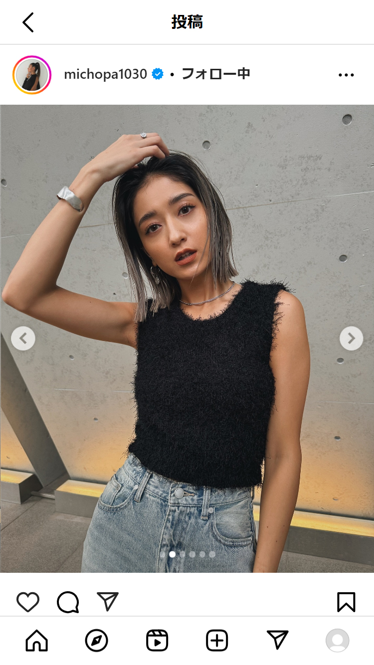 みちょぱのインスタグラムから