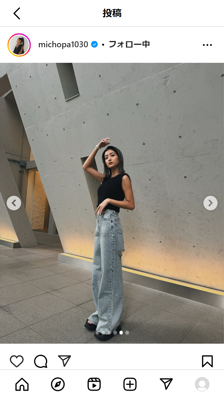 みちょぱのインスタグラムから