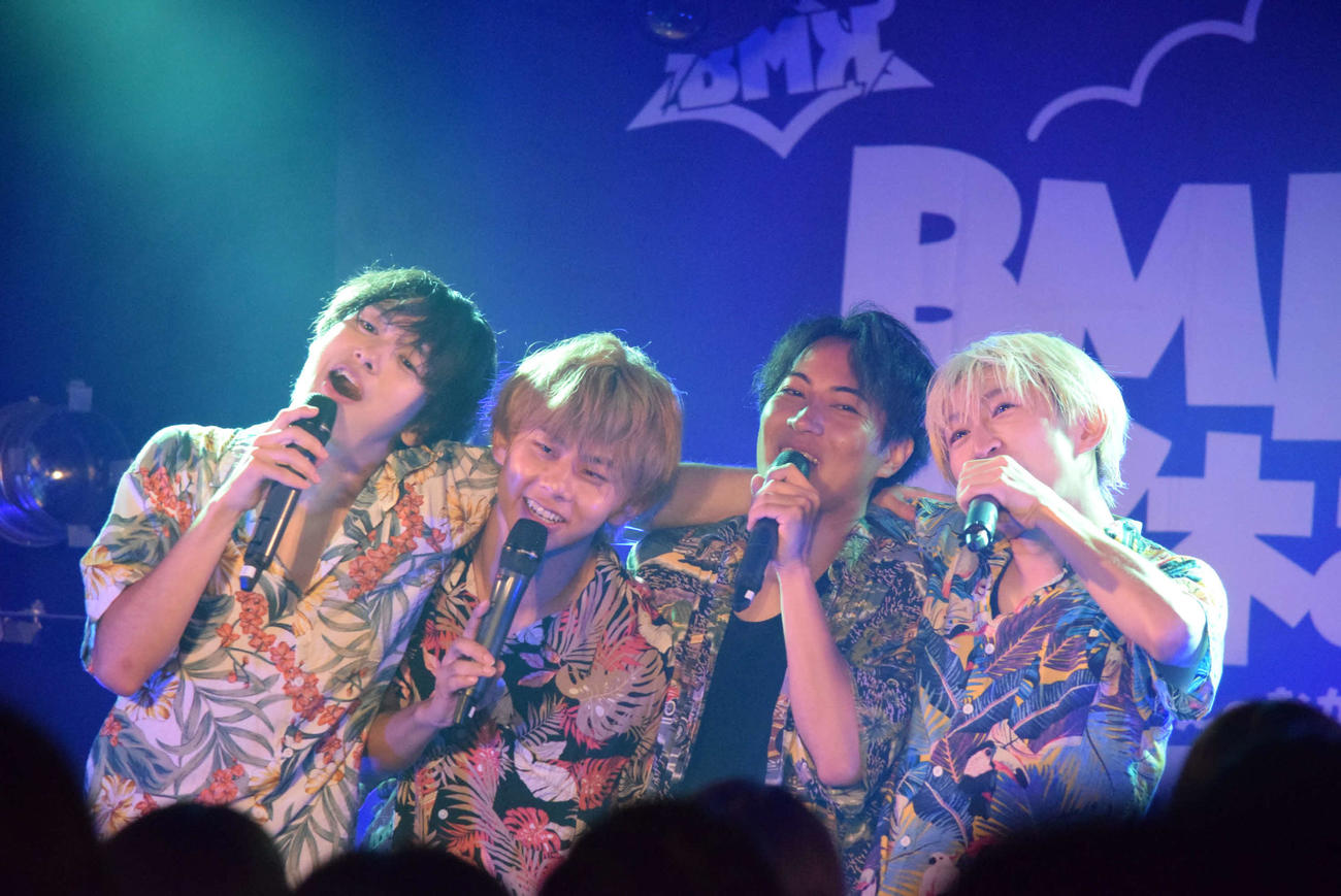 東名阪ツアーをやりきったBMK（左から）松岡拳紀介、三隅一輝、米谷恭輔、佐藤匠（撮影・阪口孝志）