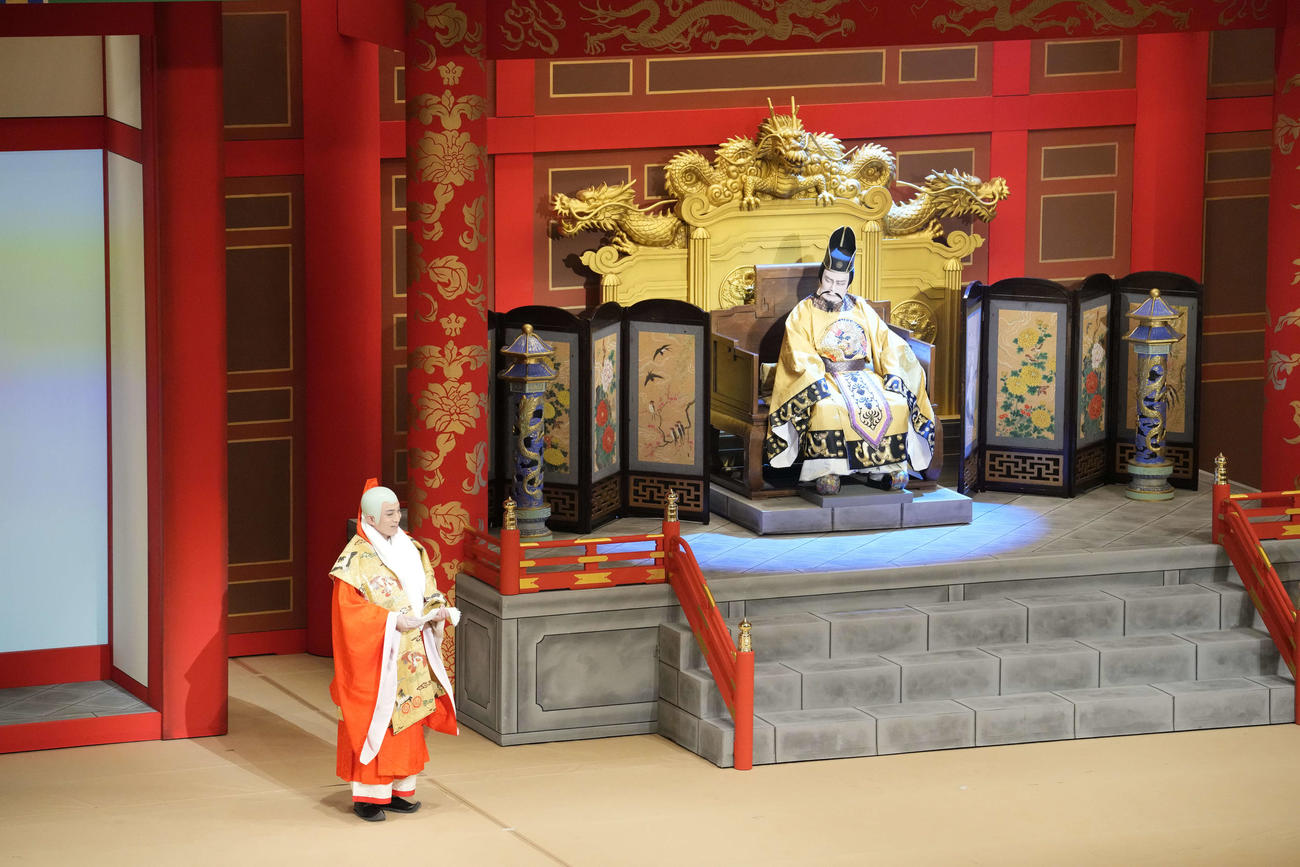 「秀山祭九月大歌舞伎」の「沙門空海唐の国にて鬼と宴す」の一場面　（（C）松竹）