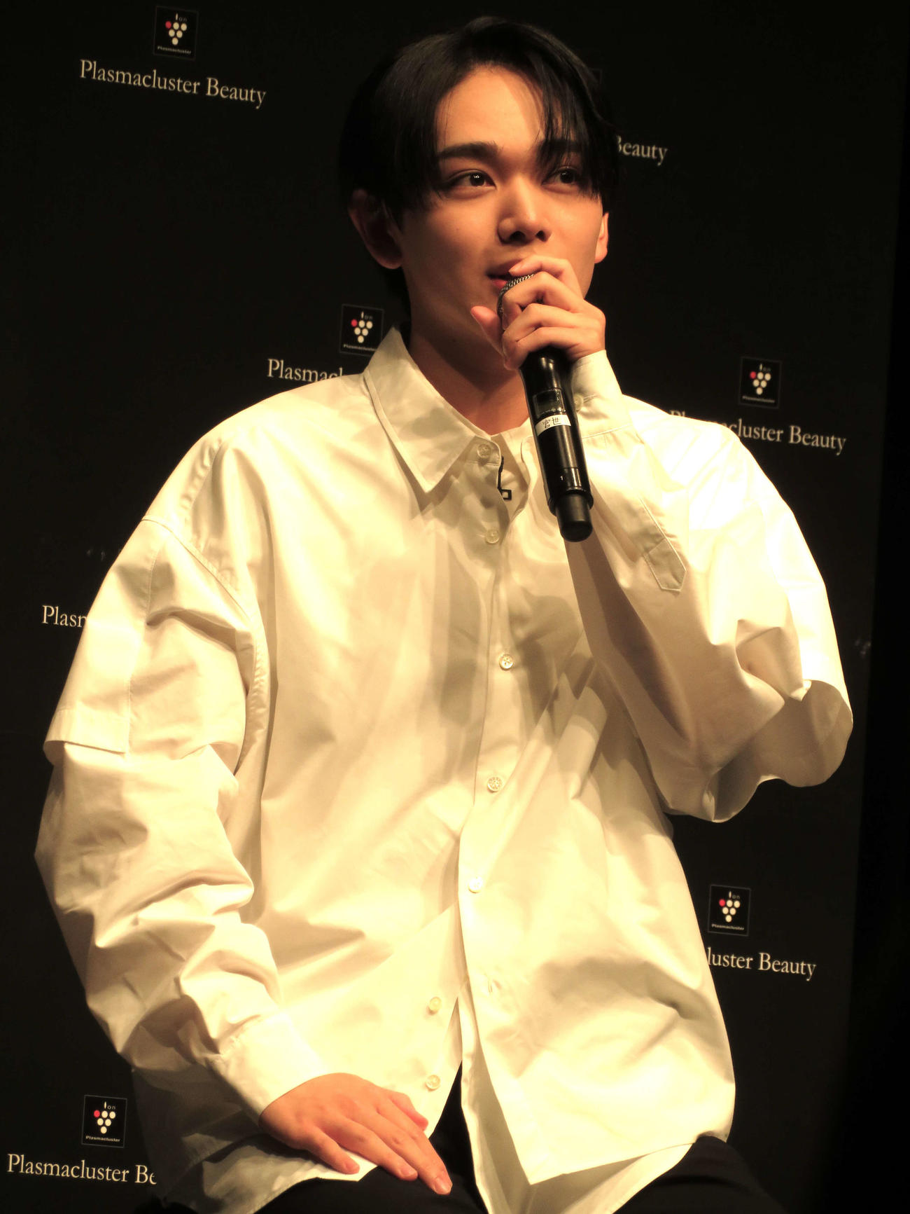 「シャーププラズマクラスタービューティー新製品発表会」に出席した宮世琉弥