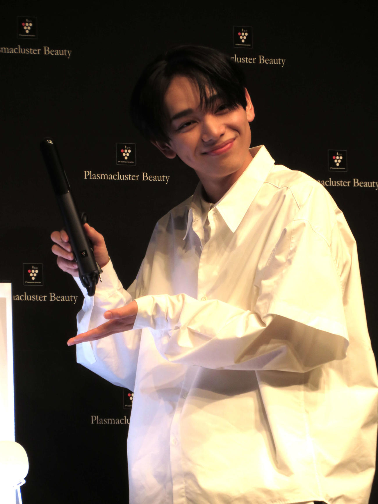 「シャーププラズマクラスタービューティー新製品発表会」に出席した宮世琉弥