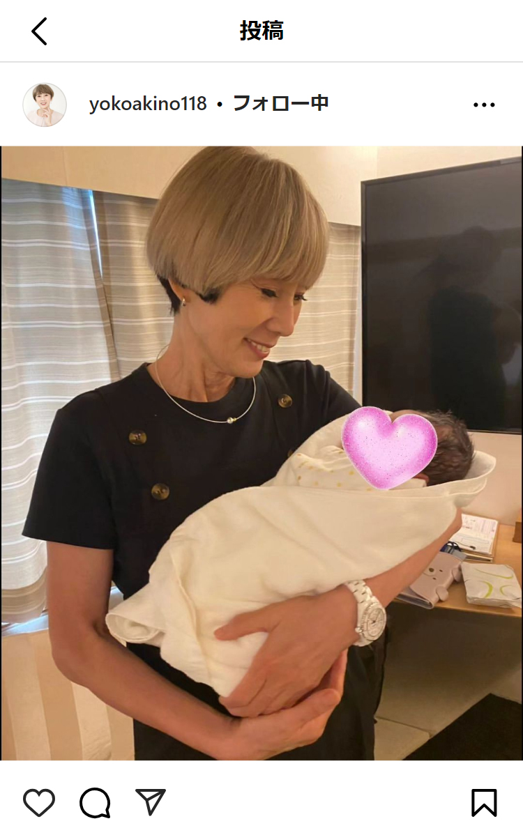 秋野暢子のインスタグラムから