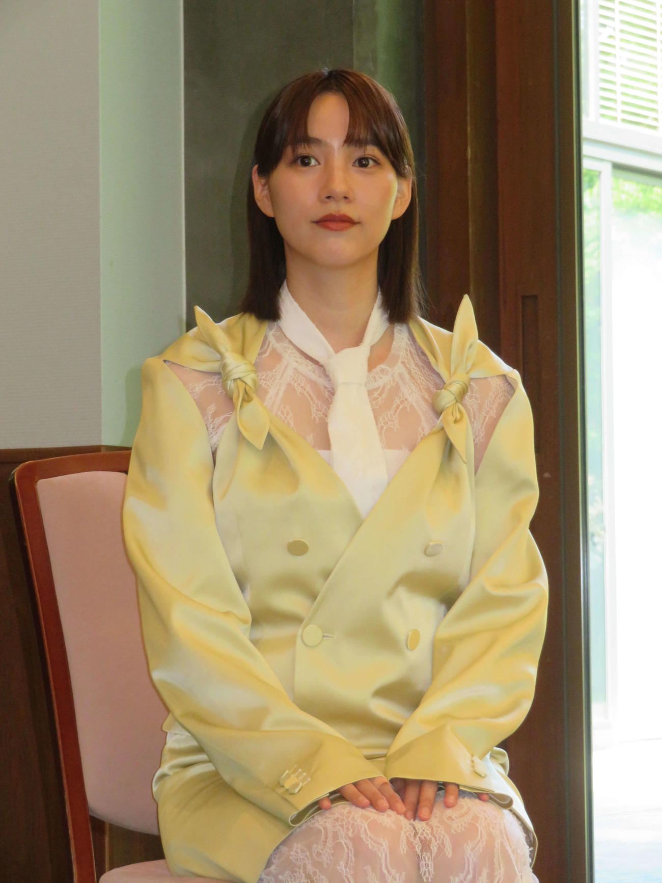 第16回　伊丹十三賞贈呈式に登壇した、のん（撮影・村上幸将）