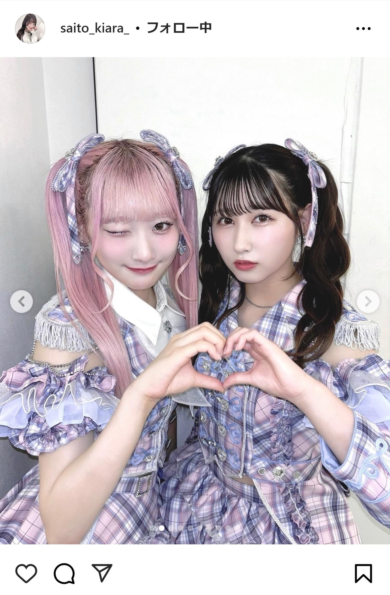 ＝LOVE齋藤樹愛羅のインスタグラムから