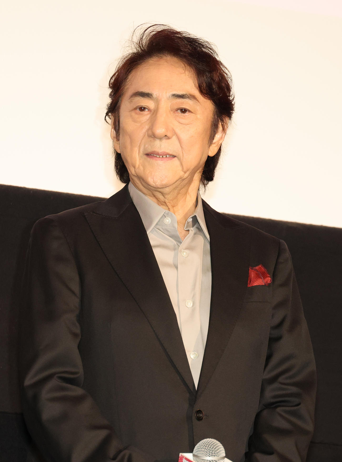 映画「夏目アラタの結婚」公開初日舞台あいさつを行った市村正親（撮影・中島郁夫）