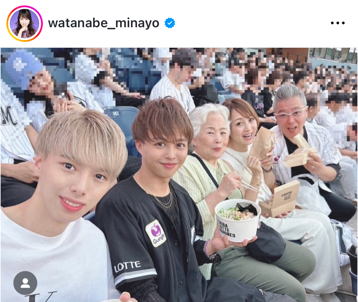 渡辺美奈代のインスタグラムから
